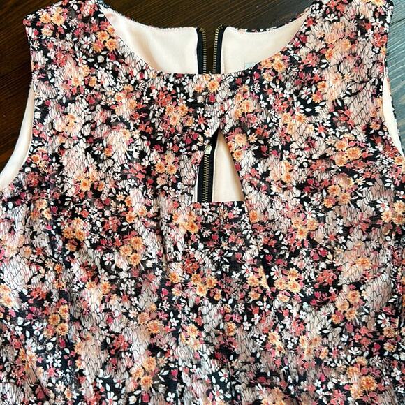 DB Established | Women's Black & Pink Floral Sleeveless Dress | Size 8 | 0757 - Picture 5 of 11